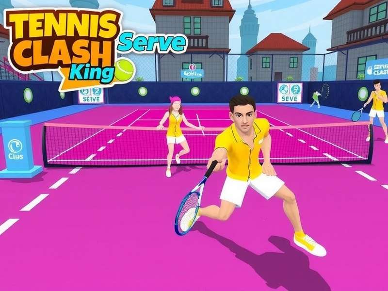 Intense tennis action in Tennis Clash Serve King Tennis Clash Serve King Gameplay